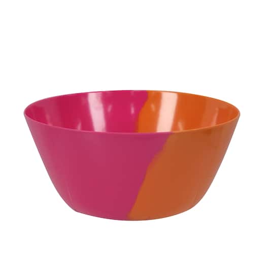 Large Pink &#x26; Orange Melamine Bowl by Ashland&#xAE;